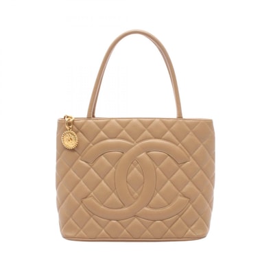 シャネル CHANEL 復刻トート トートバッグ バッグ キャビアスキン(グレインドカーフ) レディース ベージュ系 A01804 【中古】
