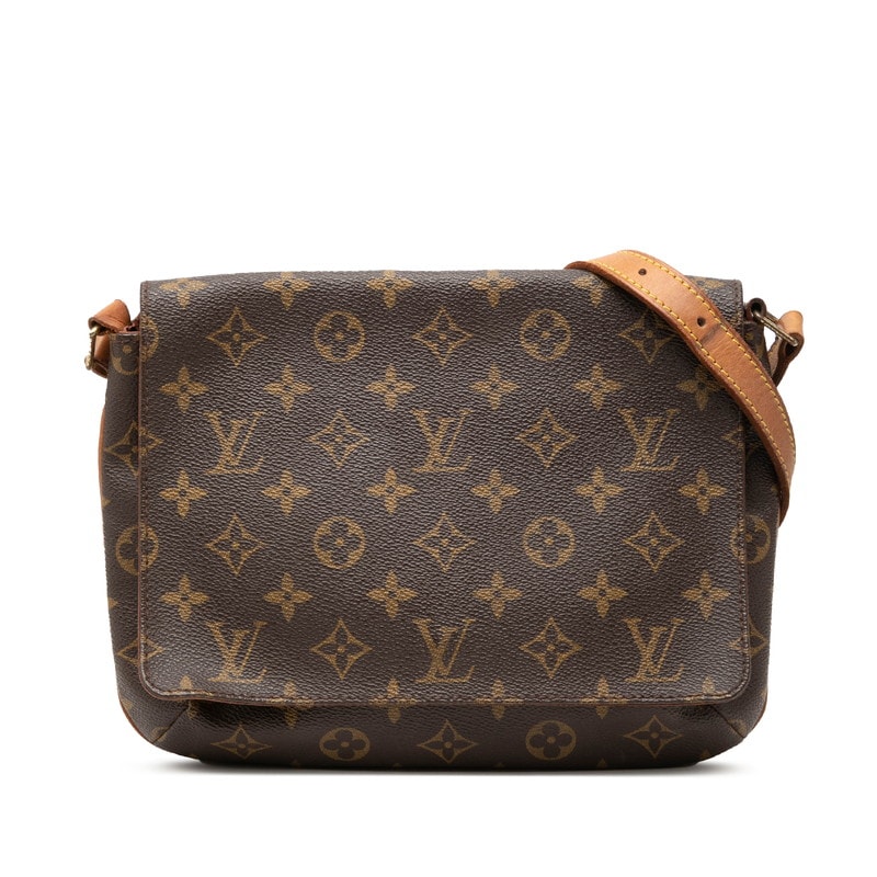 ルイ ヴィトン モノグラム ミュゼット タンゴ ショート ショルダーバッグ M51257 ブラウン PVC レザー レディース LOUIS VUITTON 【中古】