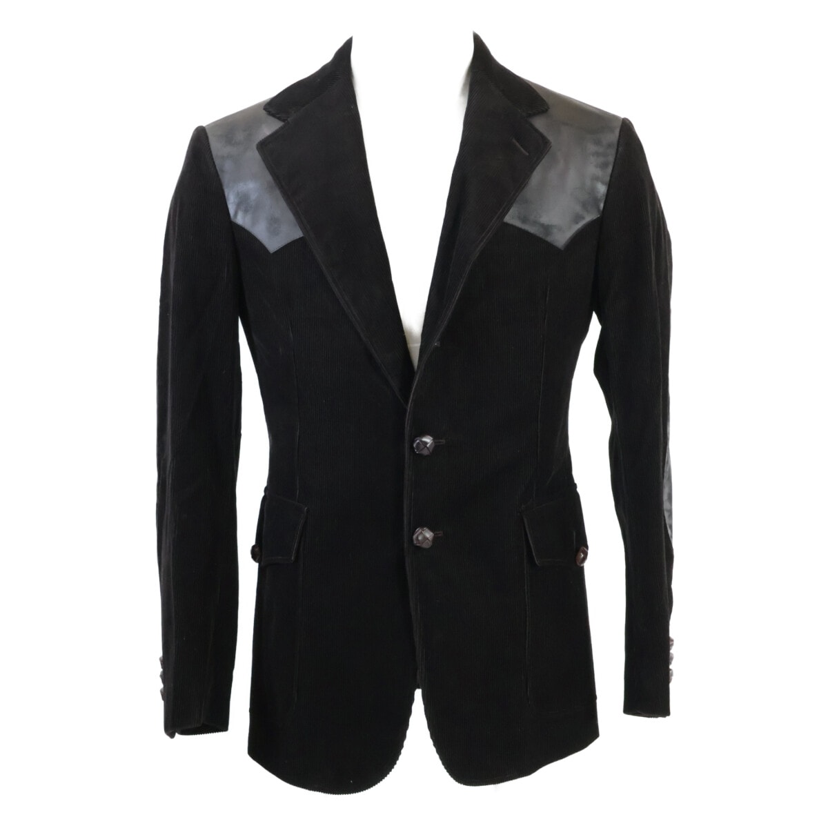 ダブルアールエル 【新品同様/国内正規】MNRRSPC27620073 エルボーパッチ ヨークレザー コーデュロイ 36