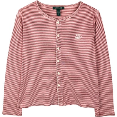 古着 ラルフローレン Ralph Lauren LAUREN ローレン ボーダー柄 コットンニットカーディガン レディースM相当/eaa652764