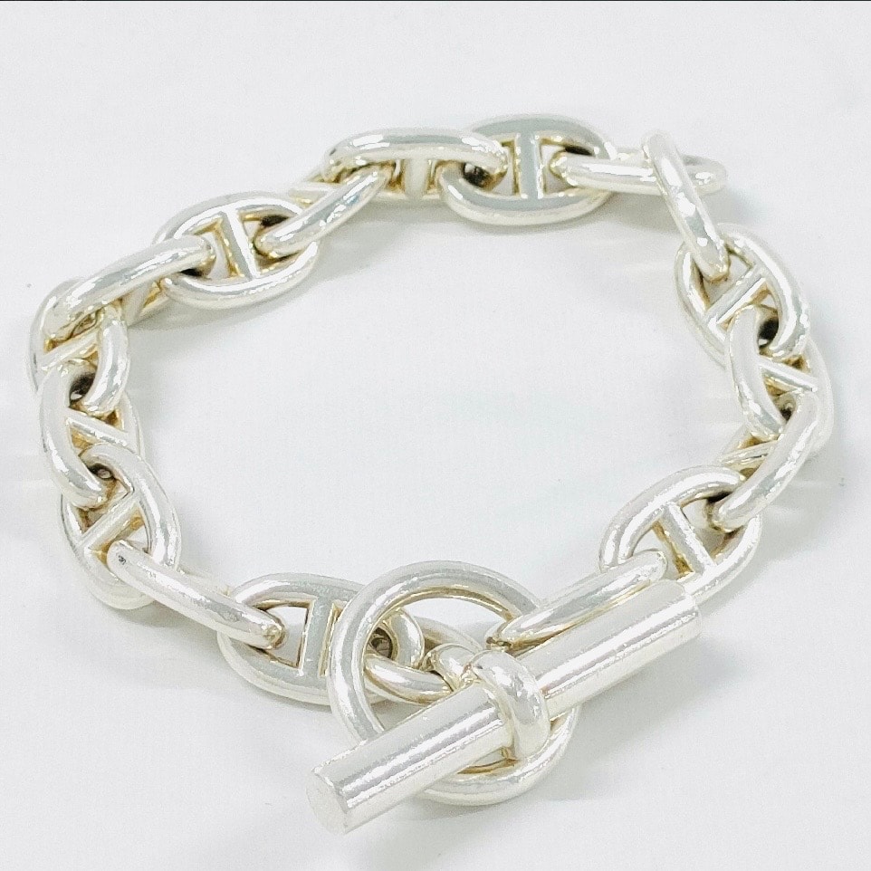 エルメス シェーヌダンクル MM ブレスレット "シルバー" H101994B000