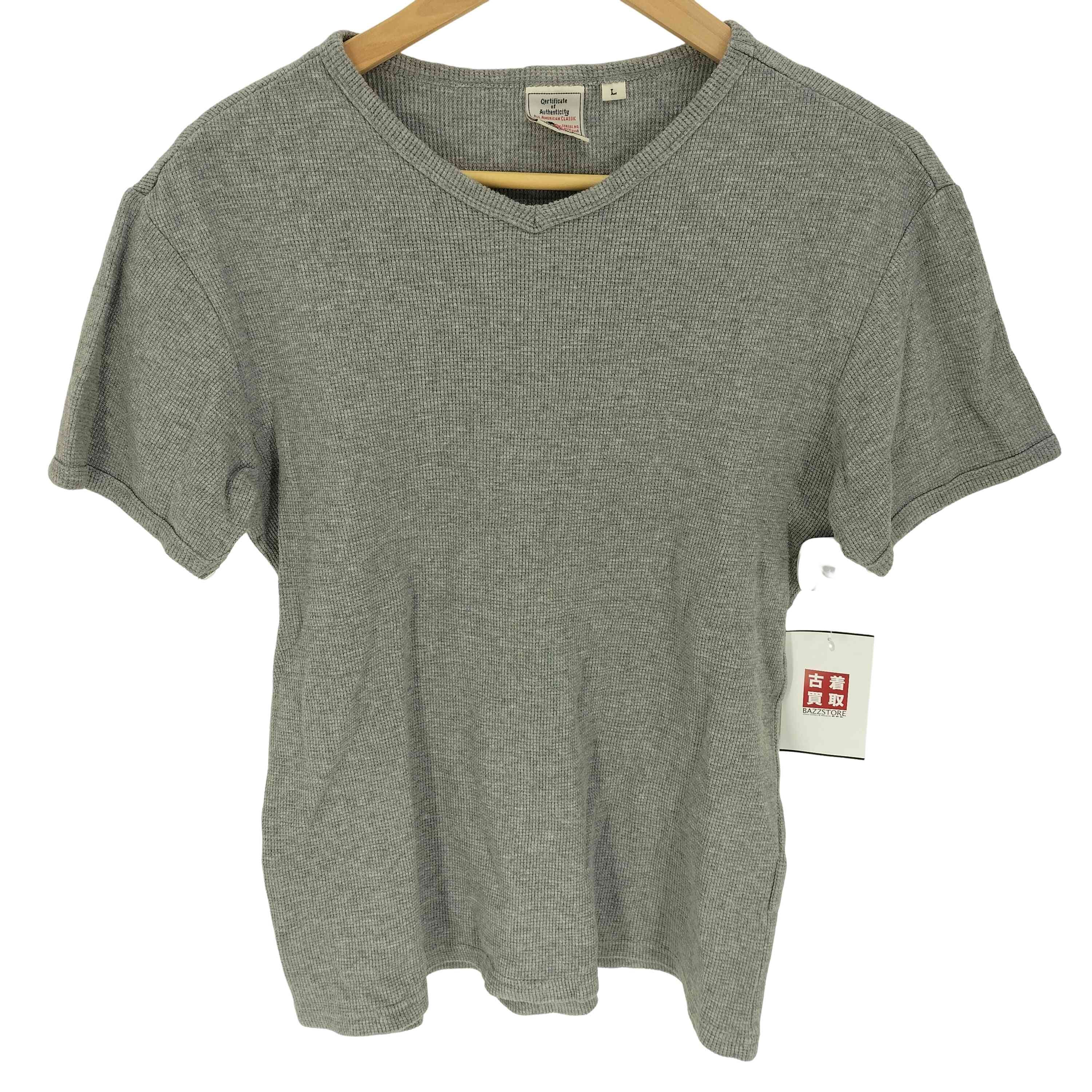 Vネック S/S ワッフル Tシャツ【1141933713137】