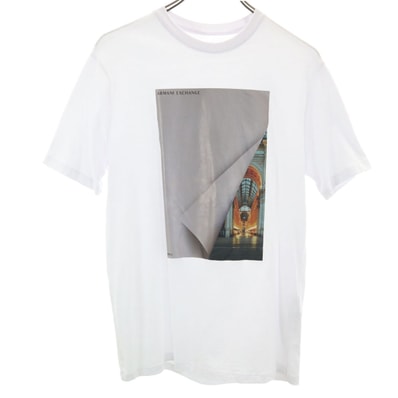 ARMANI EXCHANGE アルマーニエクスチェンジ フォトプリント 半袖 Tシャツ S ホワイト