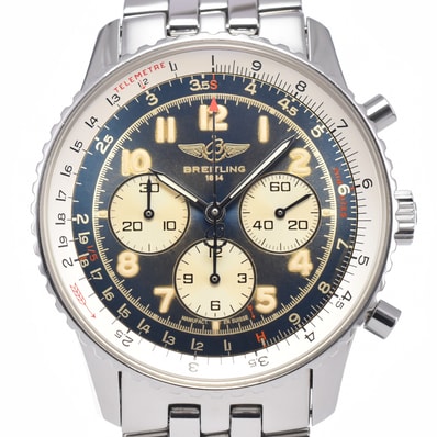 ブライトリング BREITLING A30022 ナビタイマー92 クロノグラフ ブルー 自動巻き メンズ 内箱付き 腕時計 N#148590