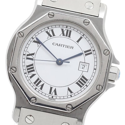 カルティエ サントスオクタゴン LM 81037188 メンズ 【中古】