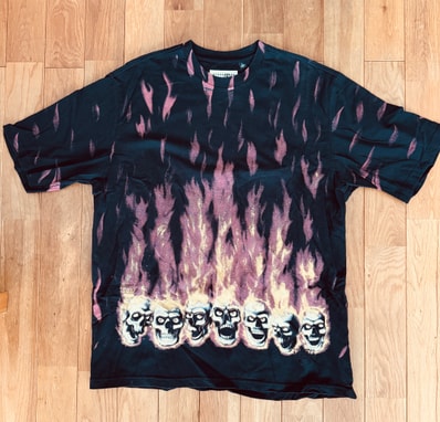 Supreme x MM6 Maison Margiela Liquid Blue Oversized Tee "Black"