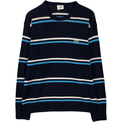 古着 ラコステ LACOSTE SPORT マルチボーダー アクリル×コットンニットセーター メンズL相当/eaa645950