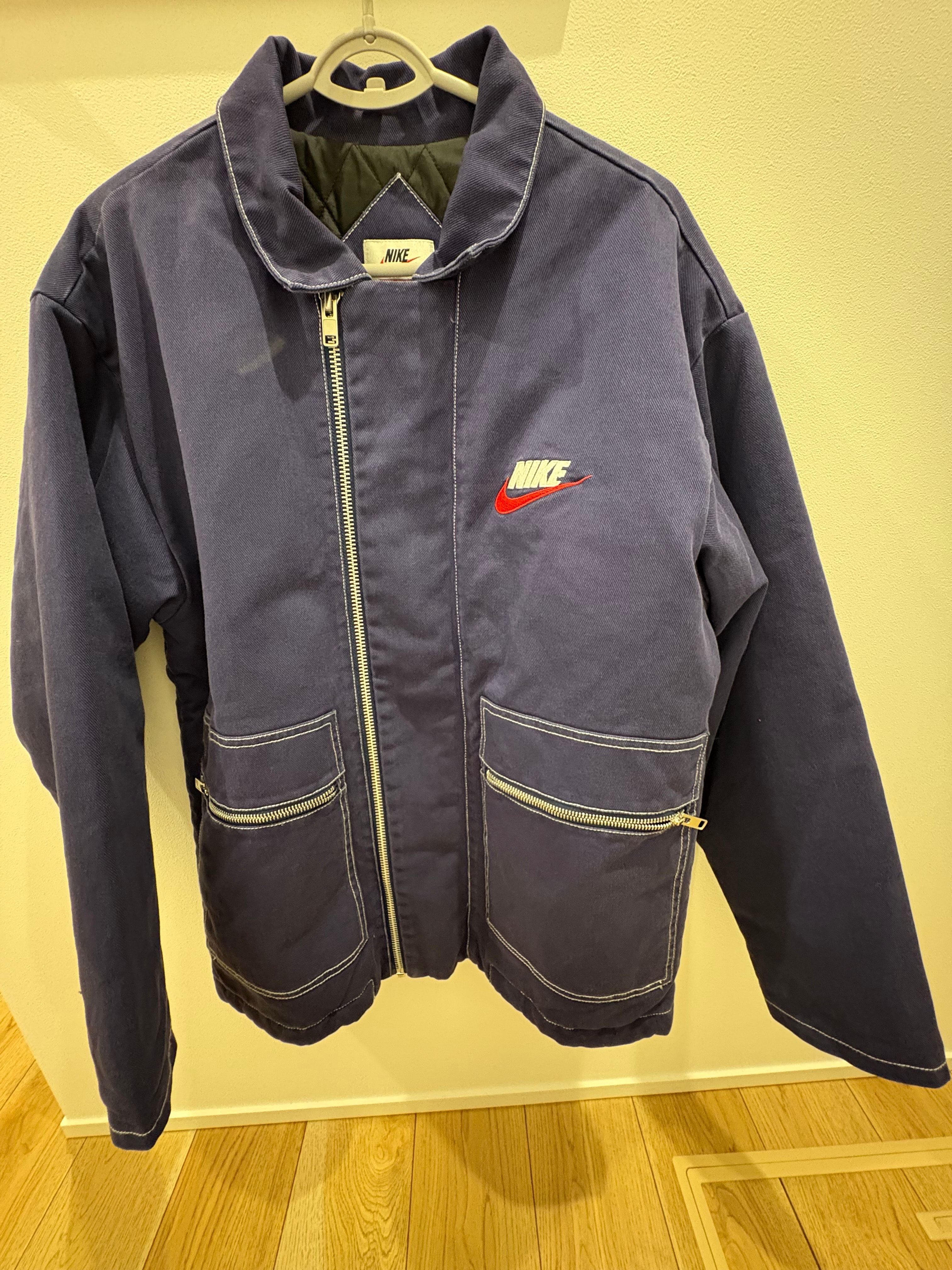 シュプリーム ナイキ ダブル ジップ ワーク ジャケット "ネイビー"