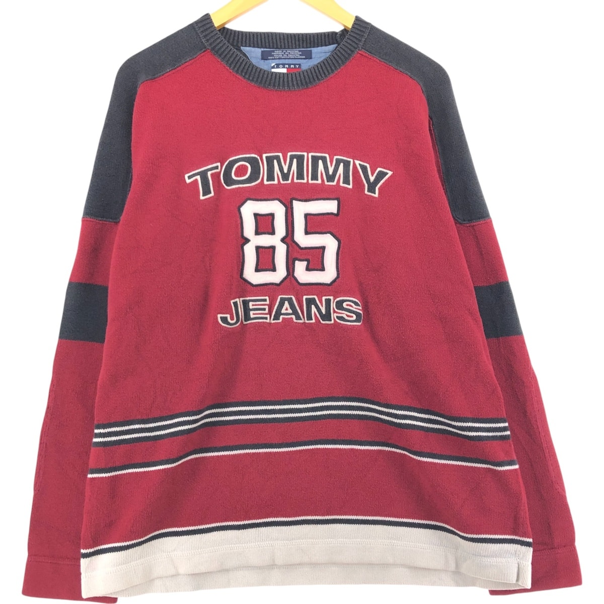 古着 90年代 トミーヒルフィガー TOMMY HILFIGER コットンニットセーター メンズL相当 ヴィンテージ/eaa501637