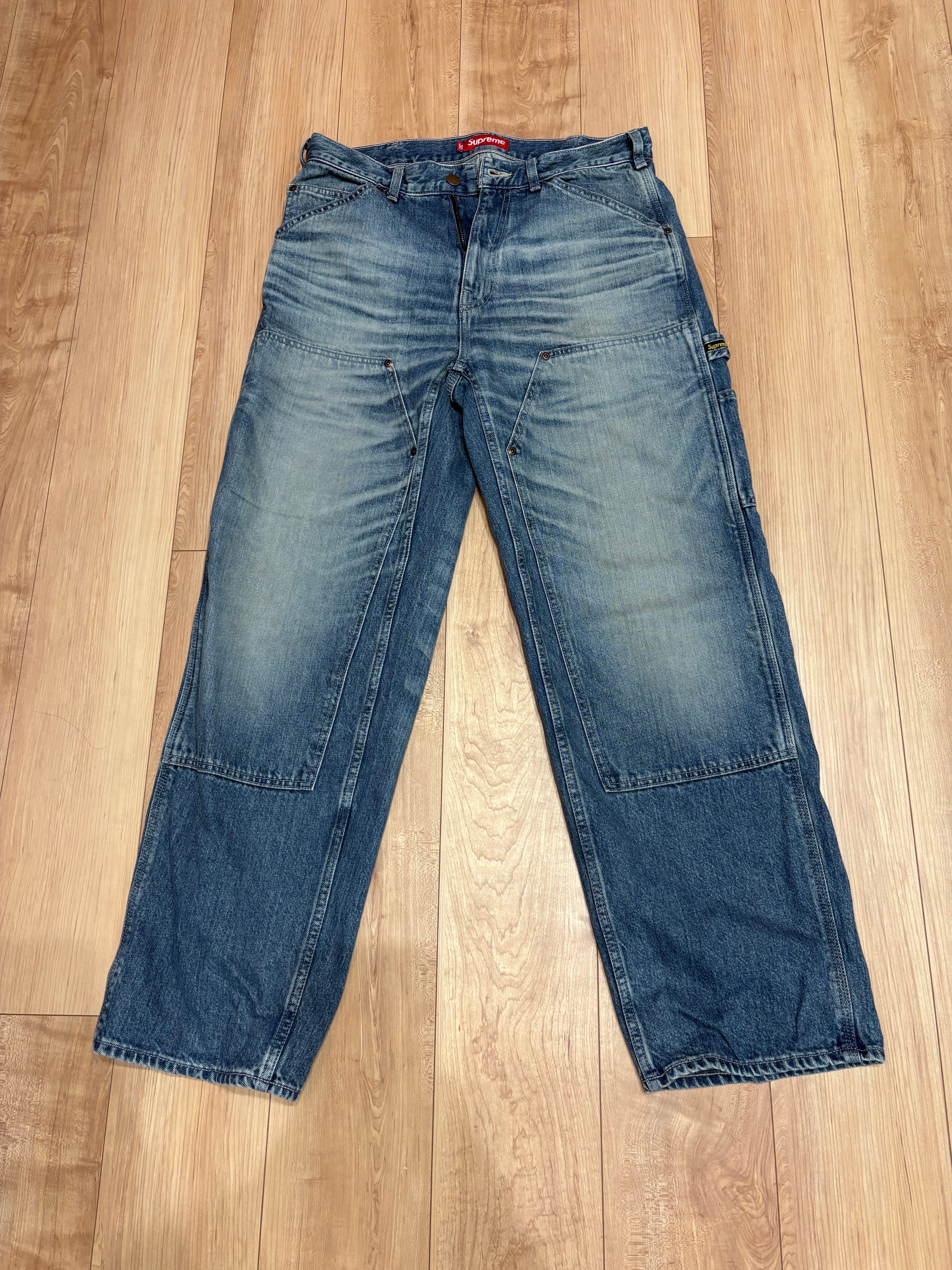 Supreme Worn Double Knee Denim Painter Jean "Washed Indigo"
