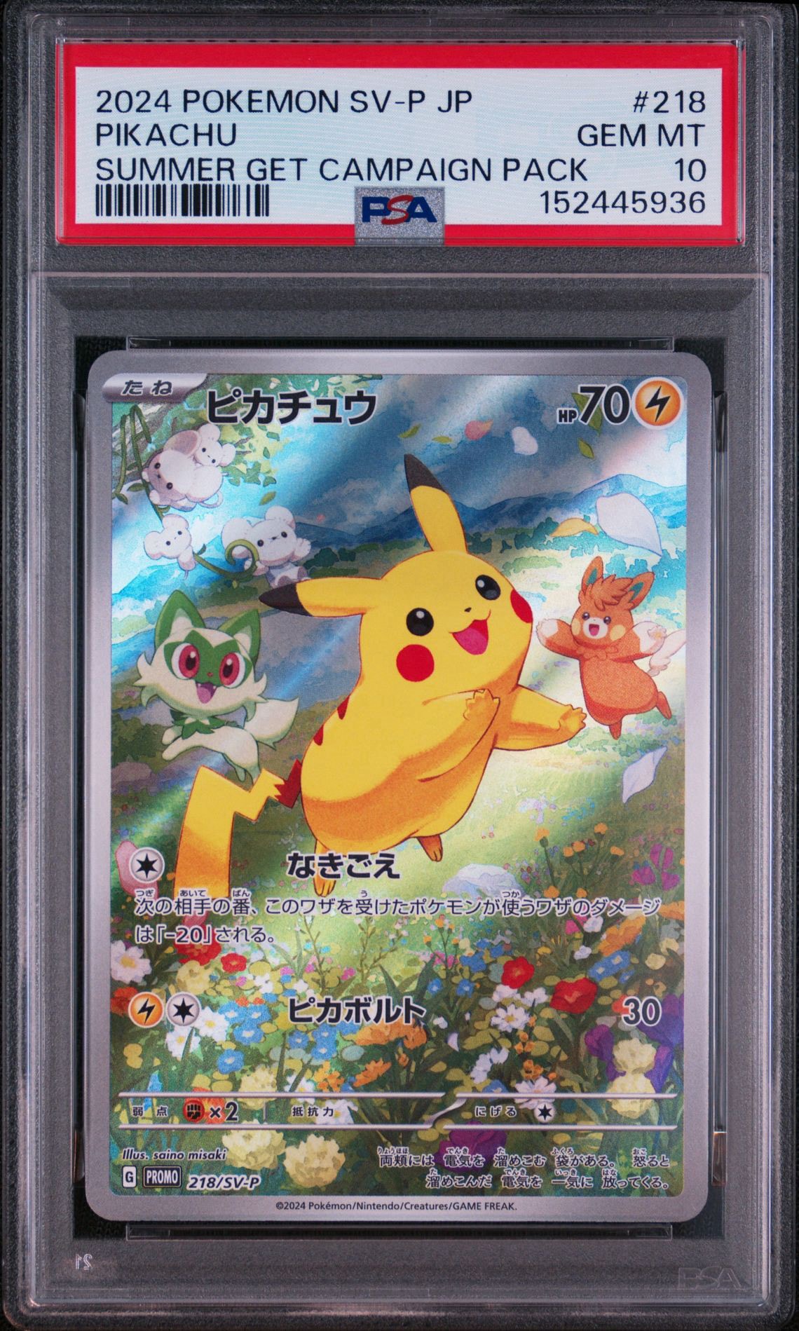 ピカチュウ P [SV-P 218](プロモカードパック「ポケカの夏がキタ