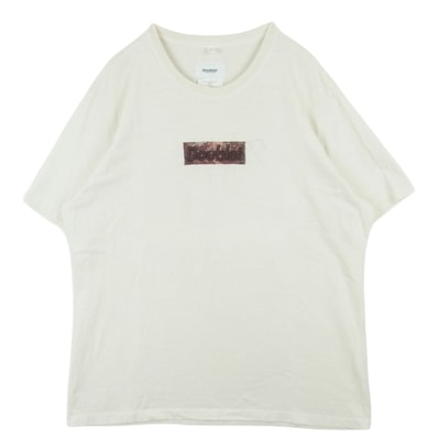 doublet ダブレット 23SS 23SS19CS258 RUST EMBROIDERY T-SHIRT ボックス ロゴ 半袖 Tシャツ カットソー ベージュ系 ライトベージュ系 L【中古】