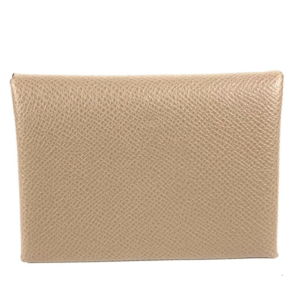 エルメス HERMES カルヴィデュオ カルヴィ デュオ 2つ折り カードケース 小銭入れ  財布 名刺入れ パスケース コインケース エプソン W刻 エトゥープ グレー 未使用