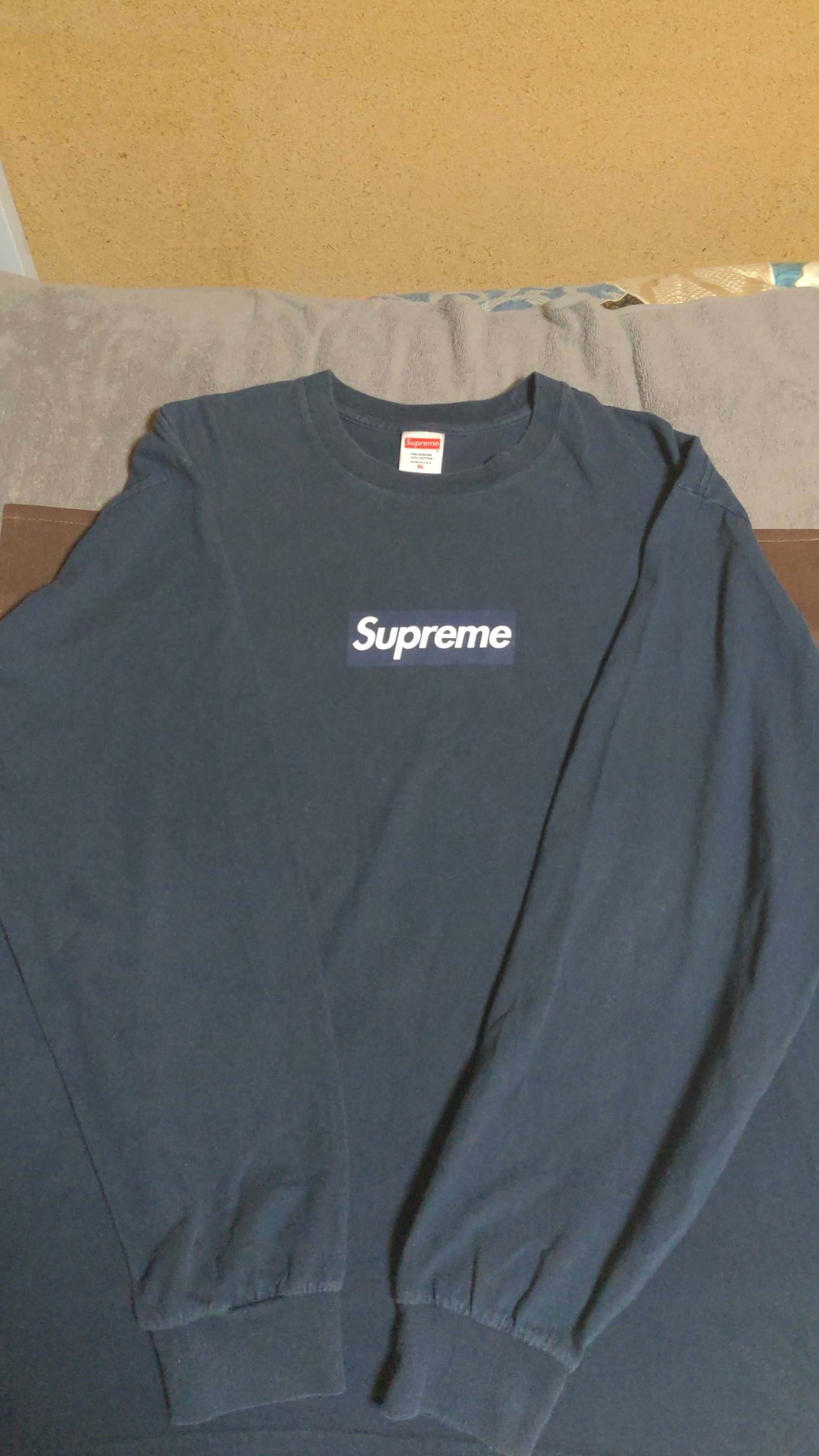 Supreme Box Logo L/S Tee "Navy"