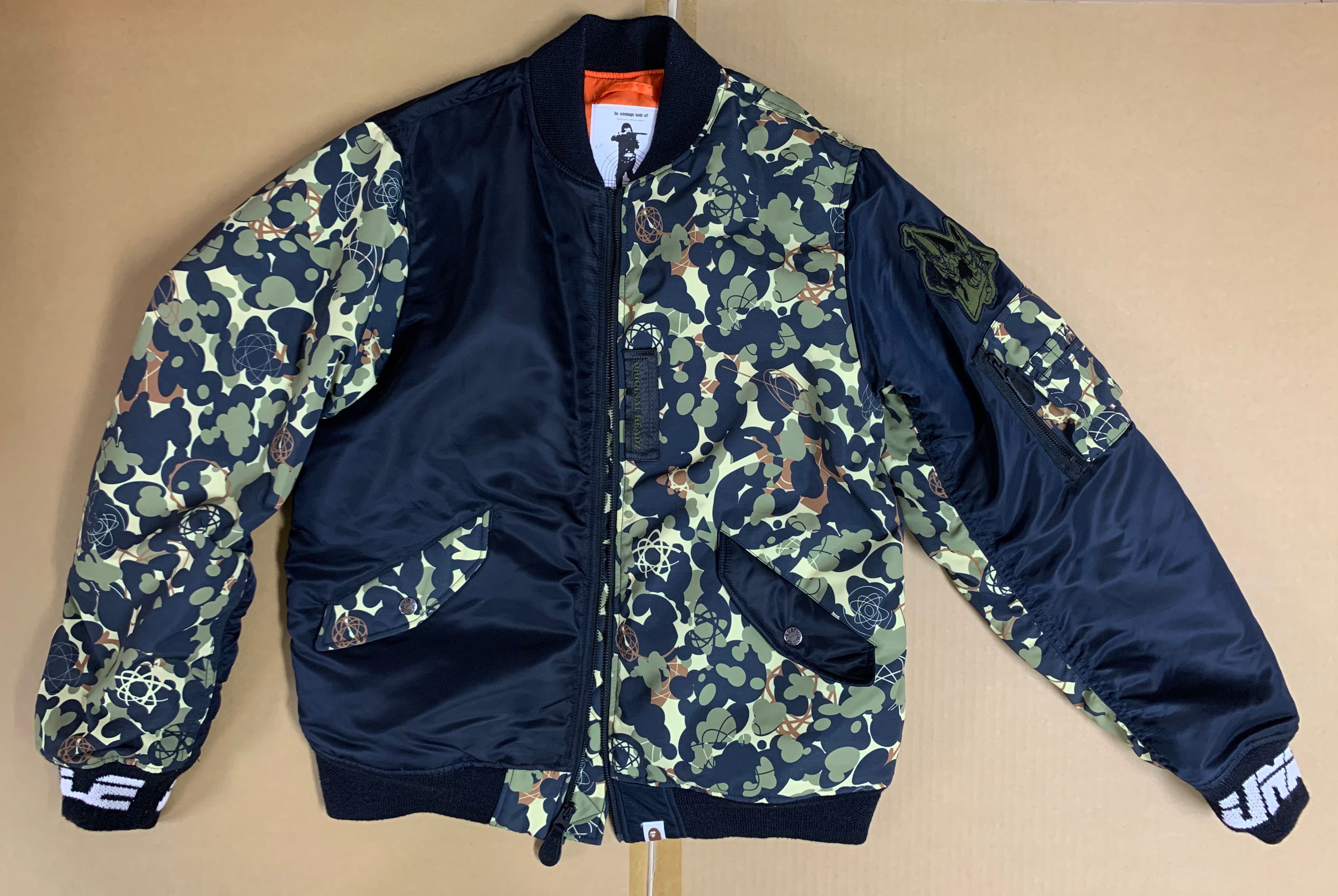 A BATHING APE / UNKLE MWA CAMO MA-1 "Camo"