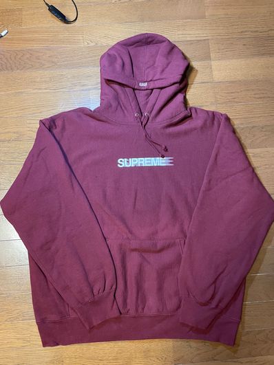 Supreme Motion Logo Hooded Sweatshirt "Burgundy" (23SS)