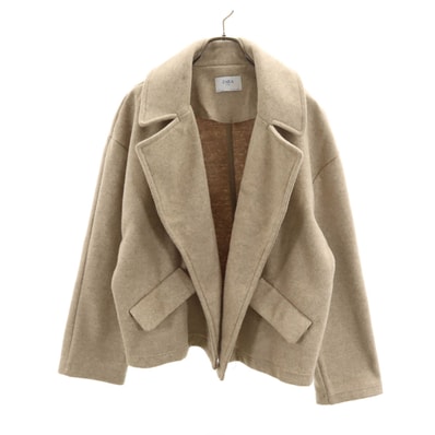 ZARA BASIC ザラベーシック ウールライク ジャケット L グレージュ