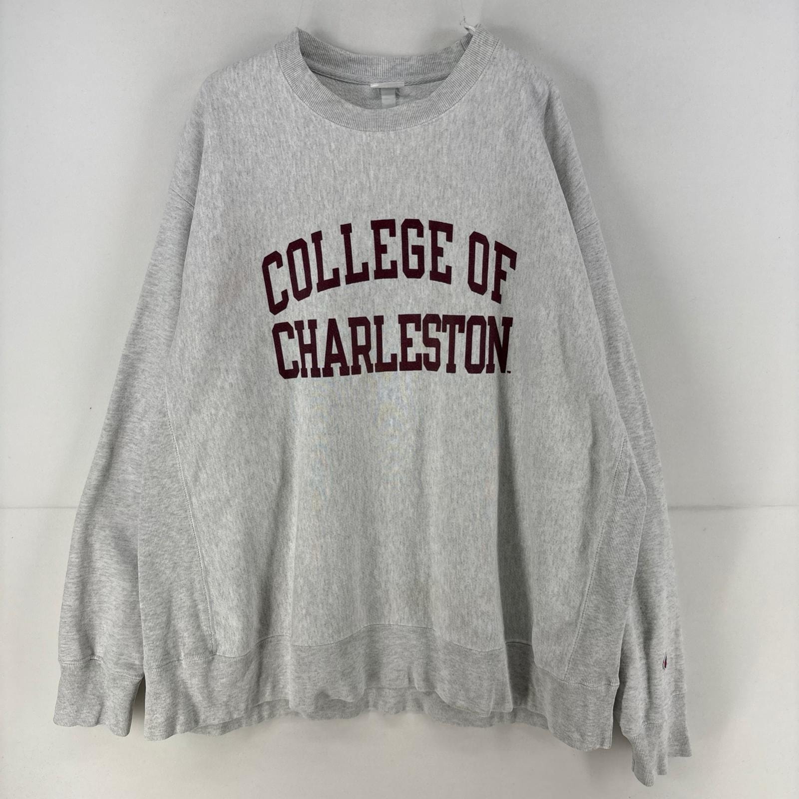 古着 チャンピオン Champion スウェット プルオーバー プリント クルーネック リバースウィーブ 大きいサイズ 2XL  グレー メンズ