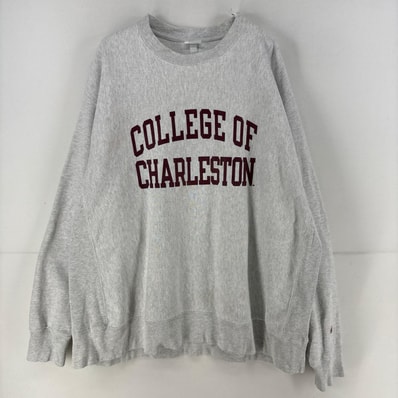 古着 チャンピオン Champion スウェット プルオーバー プリント クルーネック リバースウィーブ 大きいサイズ 2XL グレー メンズ