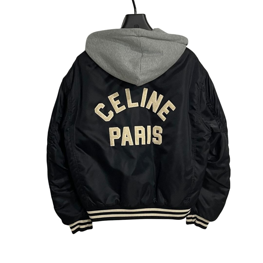 CELINE Oversized Hooded Teddy Jacket "Black"