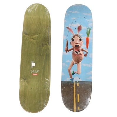 【中古】シュプリーム Supreme 2017年春夏 Mike Hill Runner Skateboard スケートボード デッキ スケボー ライトブルー【メンズ】