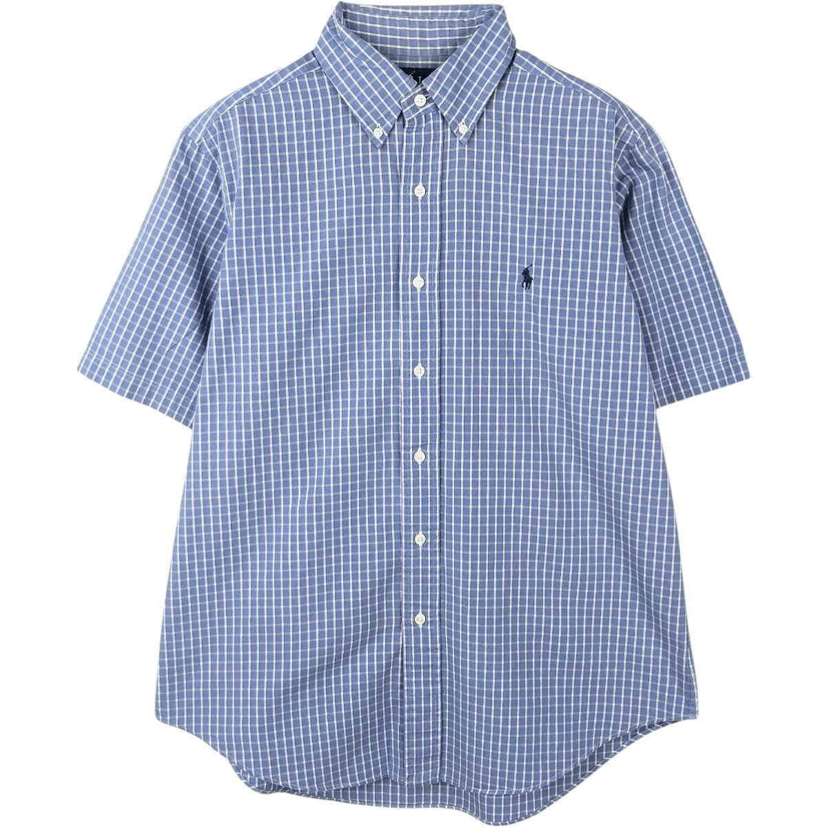 古着 ラルフローレン Ralph Lauren CLASSIC FIT クラシックフィット 半袖 ボタンダウン チェックシャツ メンズM相当/eaa665083