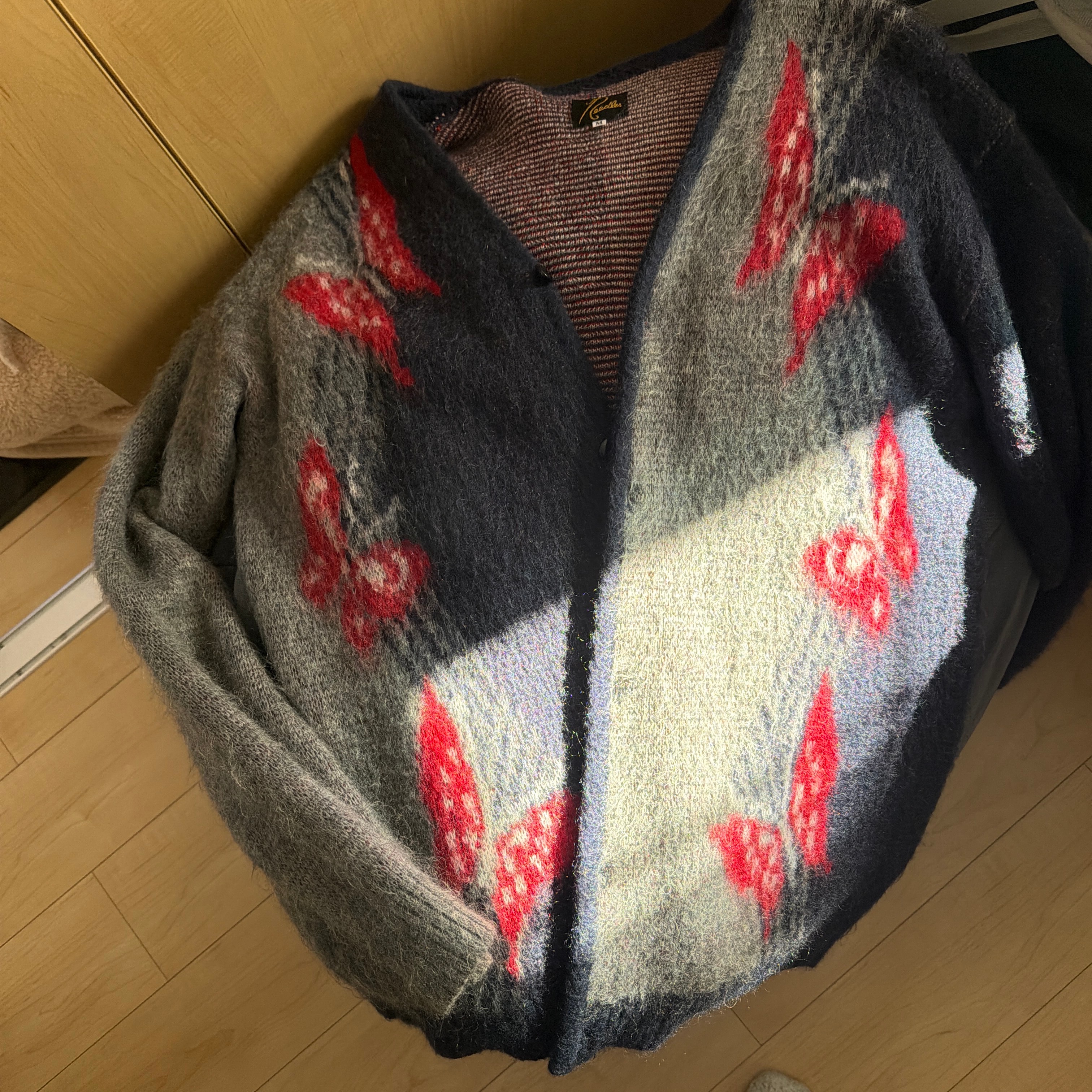 NEEDLES Mohair Papillon Cardigan "Grey"