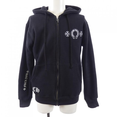 Chrome Hearts Horseshoe Thermal Lined Zip Up Hoodie "Black"