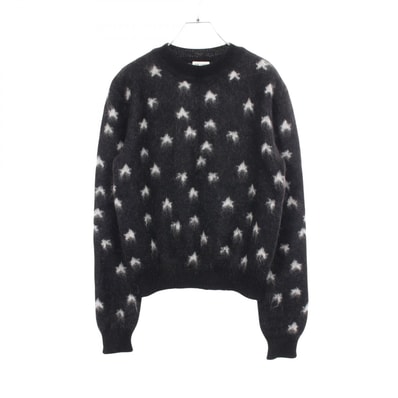 サンローランパリ SAINT LAURENT PARIS スター柄 ニット 衣料品 トップス モヘヤ / ナイロン レディース ブラック系 / ホワイト系 【中古】
