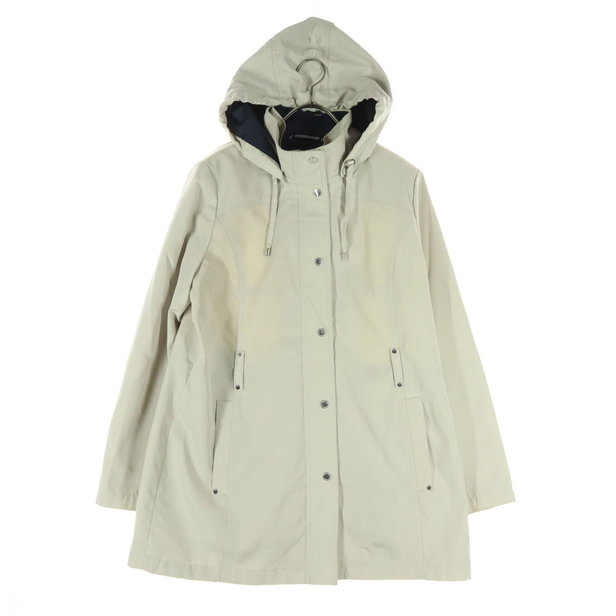 NAUTICA ノーティカ 長袖 フロントボタン フーディジャケット L ライトグレー系