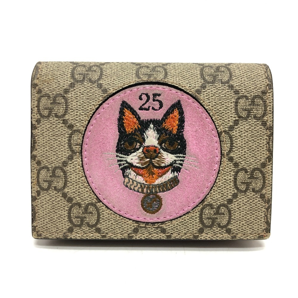 グッチ GUCCI  ボスコ BOSCO  506277  GGスプリーム 財布 ウォレット  コンパクト財布 2つ折り財布 GGスプリームキャンバス ベージュ