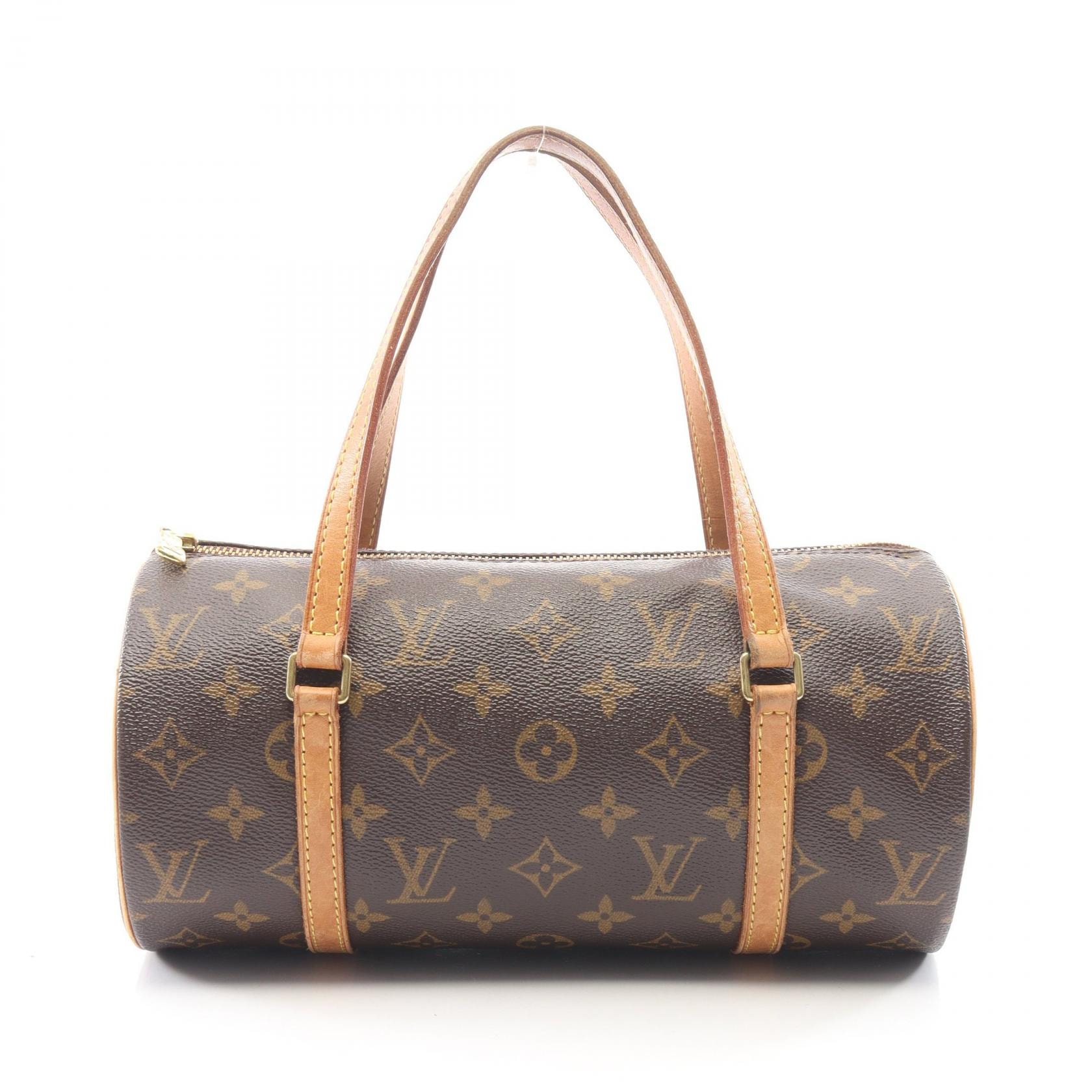 ルイ・ヴィトン LOUIS VUITTON パピヨン26 ハンドバッグ バッグ PVCコーティングキャンバス レザー モノグラム レディース ブラウン系 M51386 【中古】