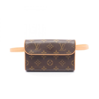 ルイ・ヴィトン LOUIS VUITTON ポシェットフロランティーヌ ウエストバッグ ボディバッグ バッグ PVCコーティングキャンバス レザー モノグラム レディース ブラウン系 M51855 【中古】