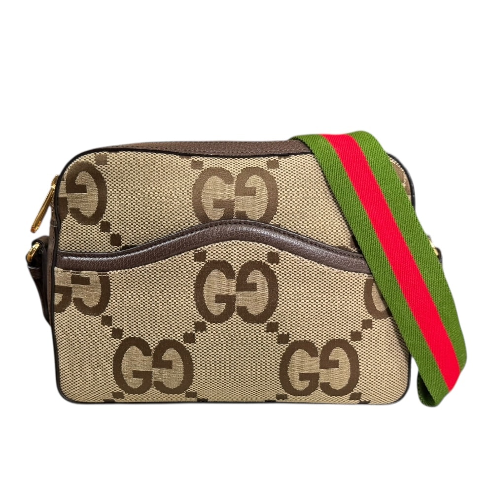 グッチ ジャンボGG ショルダーバッグ レザー 675891 ベージュ レディース GUCCI  中古