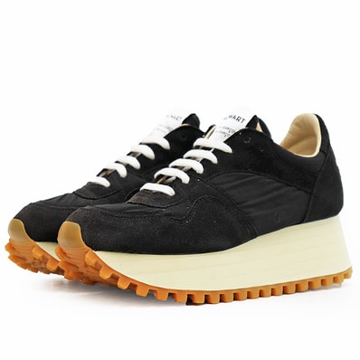 【SALE】SPALWART x COMME des GARCONS スパルウォート x コムデギャルソン スニーカー スウェードナイロンプラットフォーム 39 レディース Marathon Platformer レザー 靴 箱付属 ブラック 黒 スロバキア製