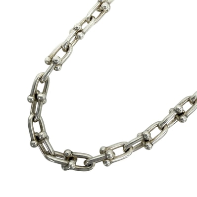 TIFFANY&Co. ティファニー ネックレス ハードウェア スモールリンク ジュエリー アクセサリー シルバー925 レディース 約43.1g【中古品】
