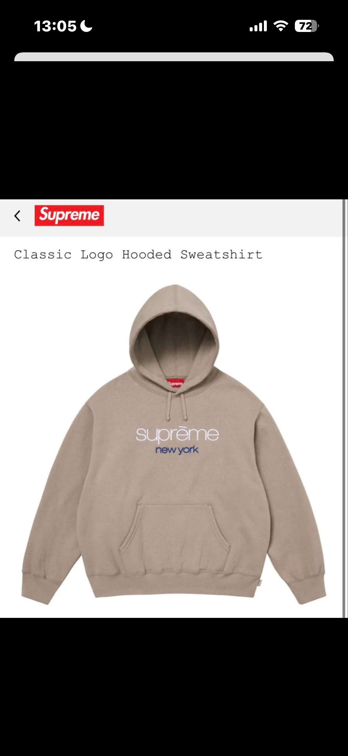 Supreme Classic Logo Hooded Sweatshirt "Taupe"