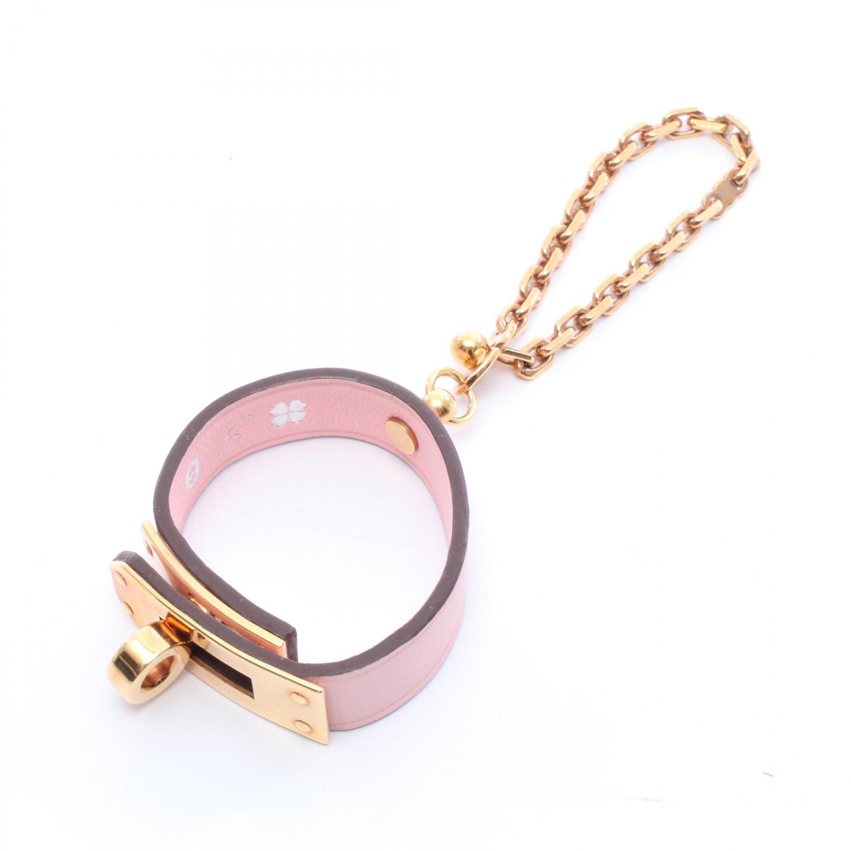 エルメス HERMES ケリー チャーム アクセサリー レザー レディース ピンク系 【中古】