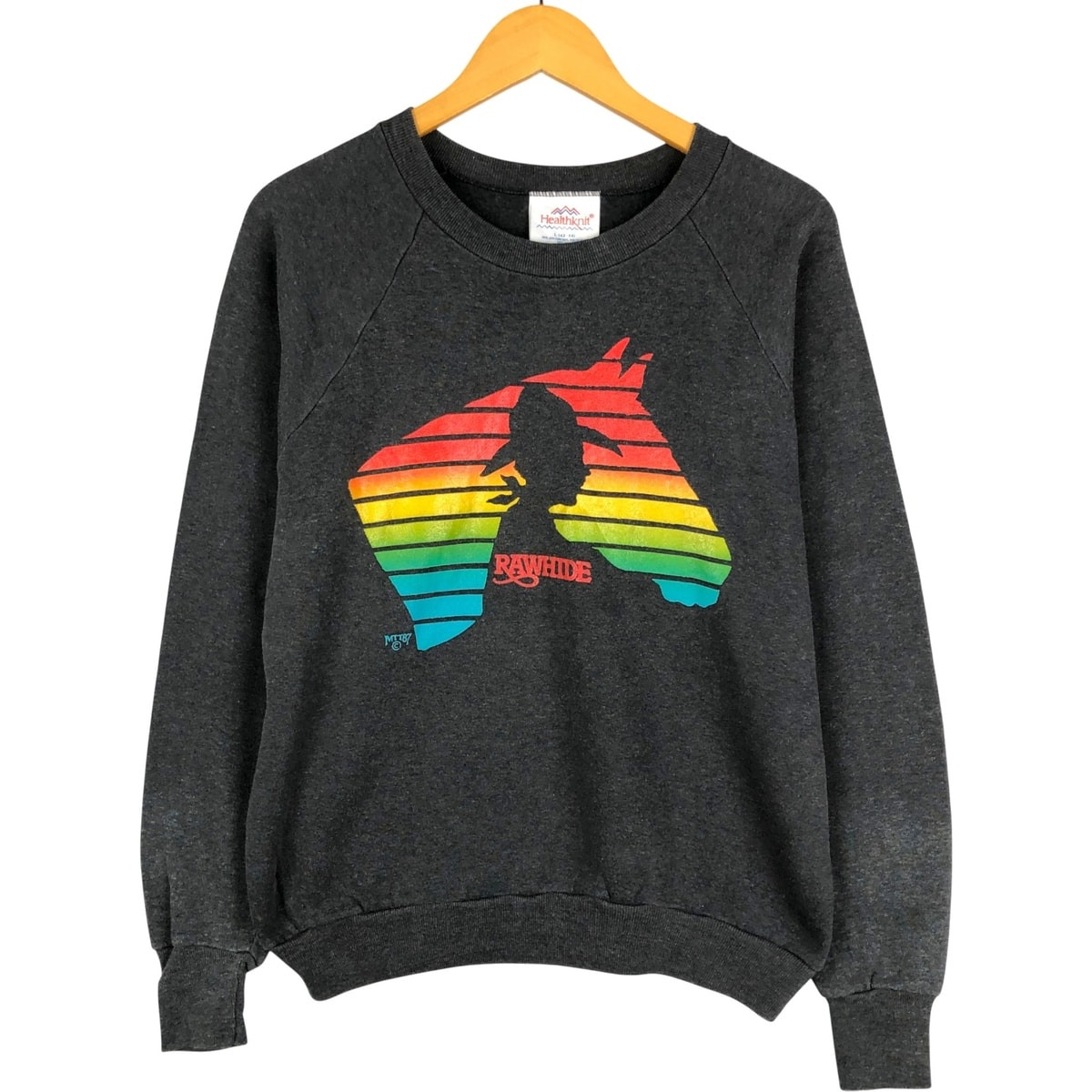 古着 80年代 ヘルスニット Healthknit プリントスウェットシャツ トレーナー USA製 メンズL相当 ヴィンテージ/eaa418989