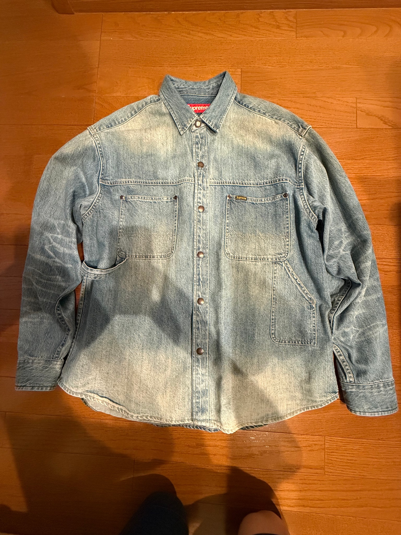 Supreme Worn Snap Painter Shirt "Denim"