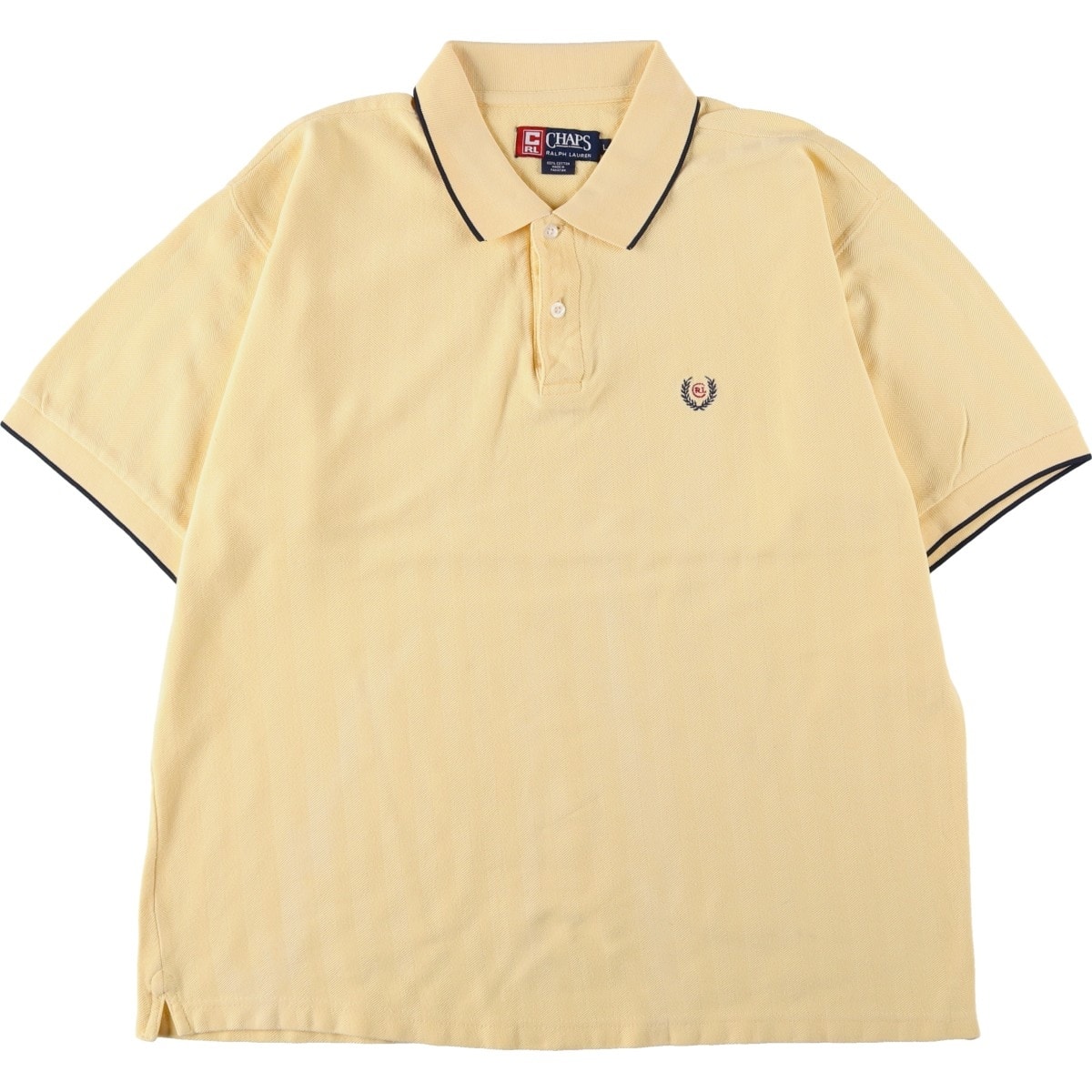 古着 ラルフローレン Ralph Lauren CHAPS チャップス ヘリンボーン 半袖 ポロシャツ メンズL相当/eaa644663