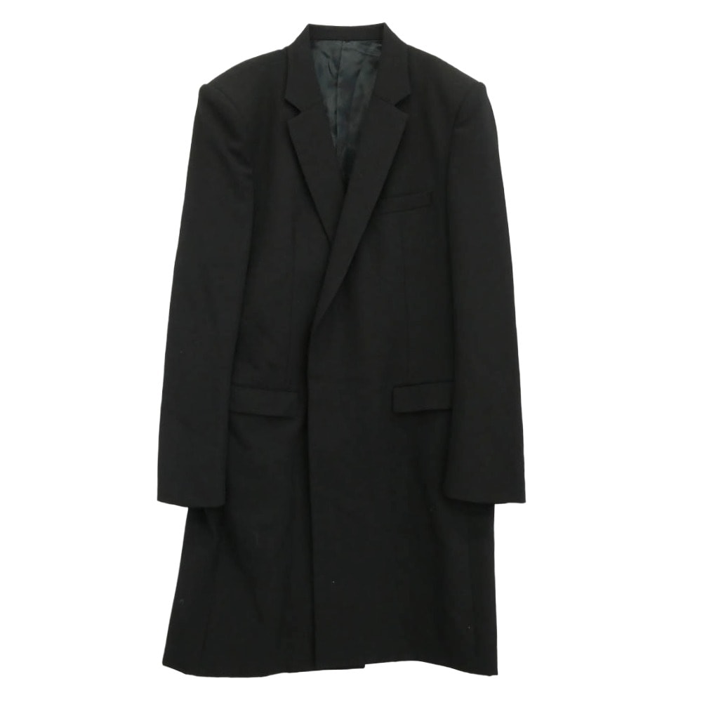 NUMBER(N)INE ナンバーナイン ジャケット 比翼 ウール ロング ジャケット コート ブラック系 4【中古】