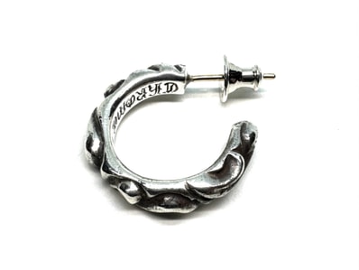 Chrome Hearts Scroll 1 Hoop Earrings "Silver"