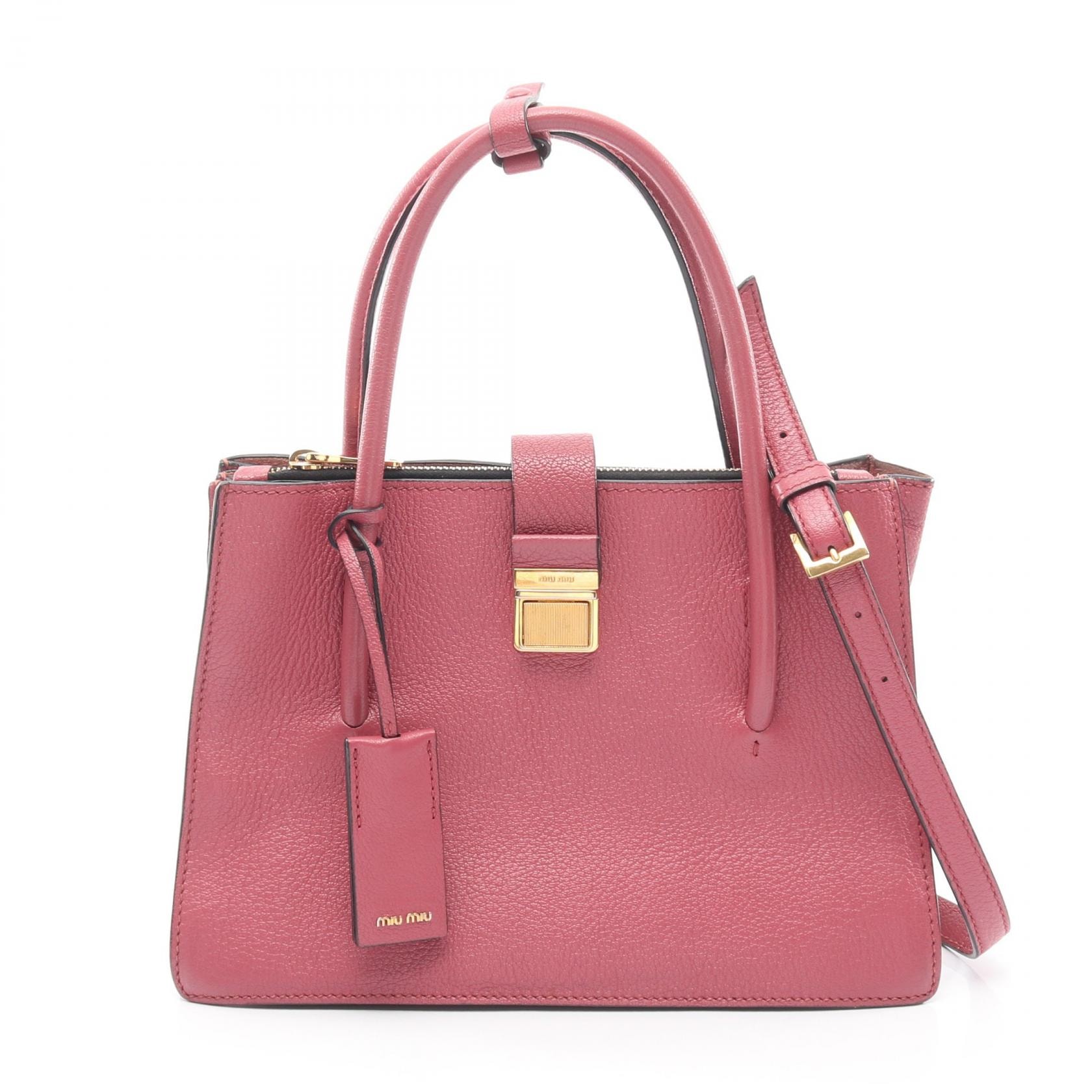 D (傷や汚れあり)】ミュウ ミュウ Miu Miu MADRAS マドラス 2WAY