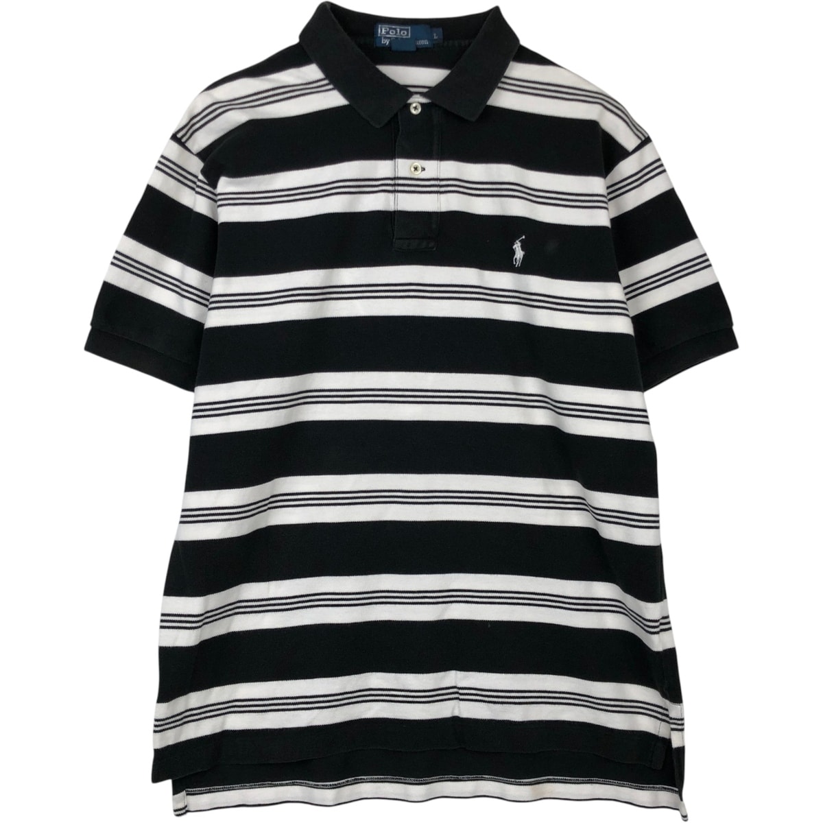 古着 ラルフローレン Ralph Lauren POLO by Ralph Lauren 半袖 ボーダー ポロシャツ メンズL相当/eaa623981
