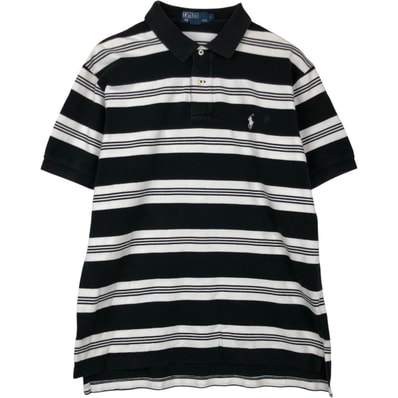 古着 ラルフローレン Ralph Lauren POLO by Ralph Lauren 半袖 ボーダー ポロシャツ メンズL相当/eaa623981