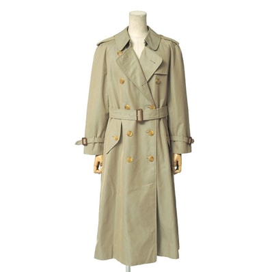 Burberrys バーバリーズ ヴィンテージ トレンチコート サイズ9AR 裏地 : チェック ベルテッド ダブルブレスト ロングコート ブランド古着【中古】20260122/RA7279