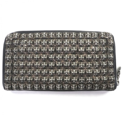 Chrome Hearts REC F Zip #2 Full Zero Pyramid Studs Wallet "Black/Silver