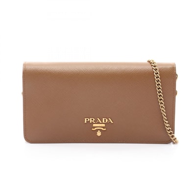プラダ PRADA ショルダーバッグ バッグ サフィアーノレザー レディース ブラウン系 1DH044 【中古】