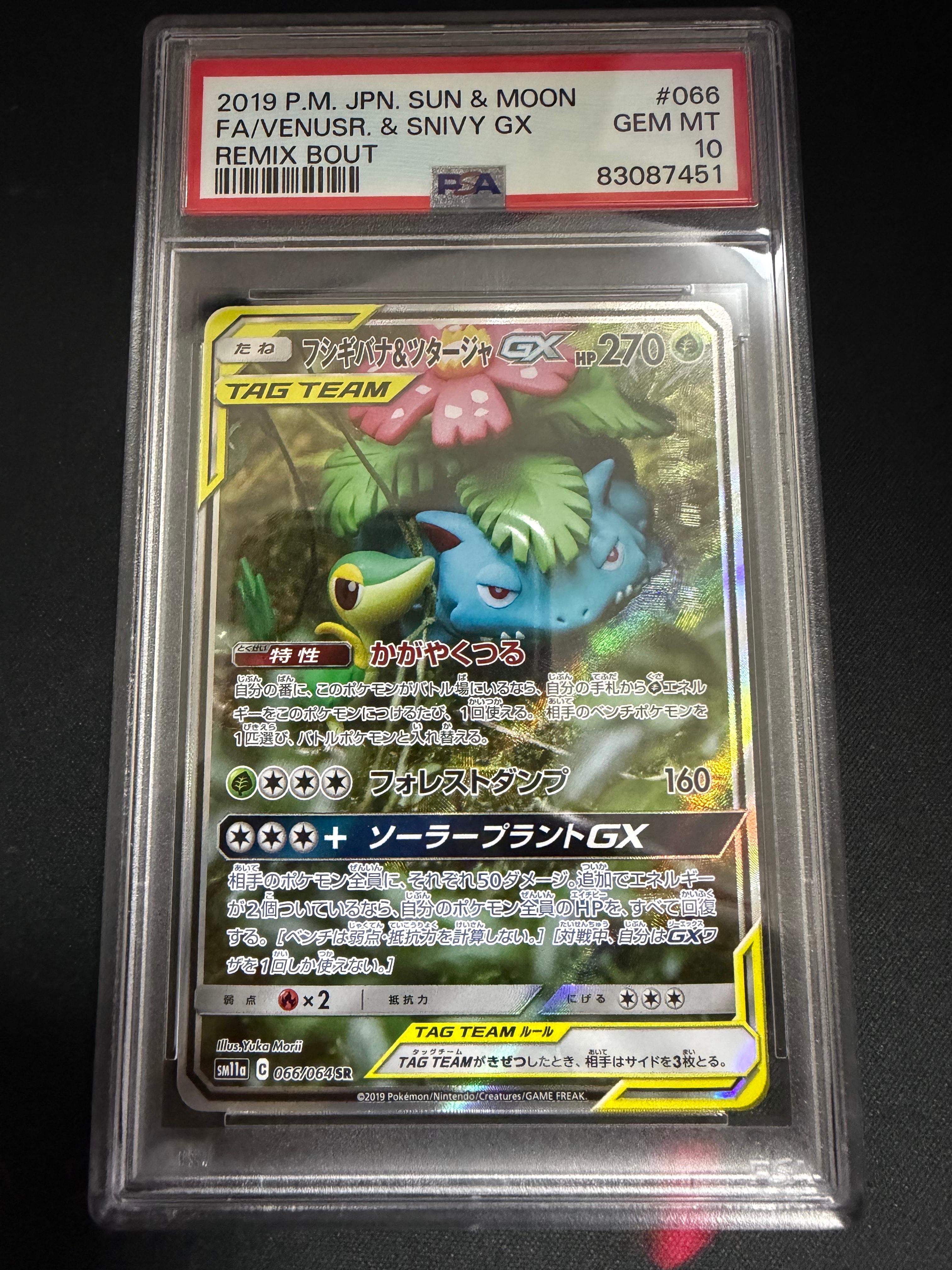 フシギバナ&ツタージャGX SR: SA[SM11a 066/064](強化拡張パック「リミックスバウト」)